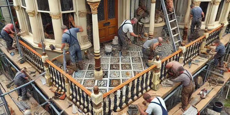 Victorian porch restoration, How Victorian porch restoration works and Victorian porch tiles